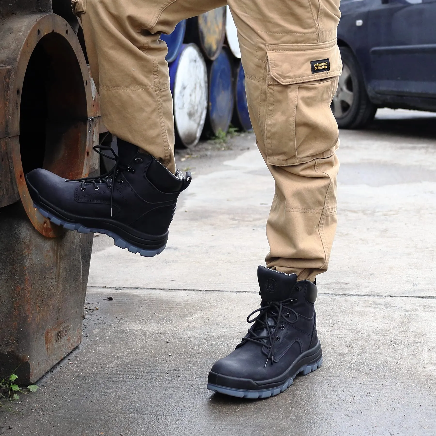 80N01BK/81N01BK Men's 6" Soft Toe / Composite Toe Slip Resistant Water Resistant Anti-puncture Work Boots Durable