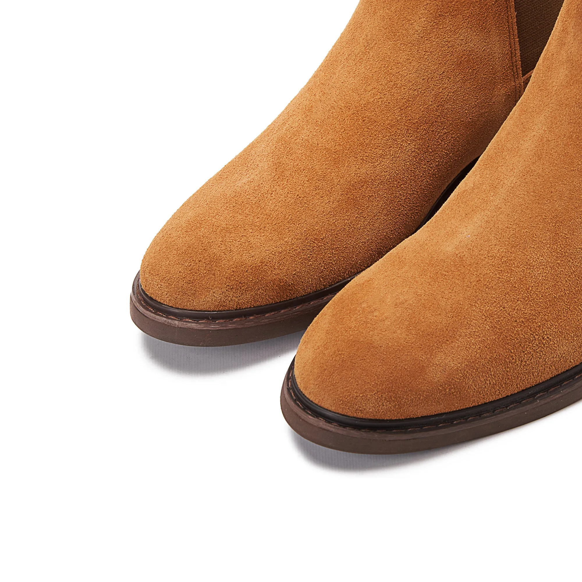 Achilles Signature Premium Suede Chelsea Boots - Havana