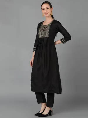 Ahika Women Silk Blend Yoke Design Kurta-PKSKD1701_XS