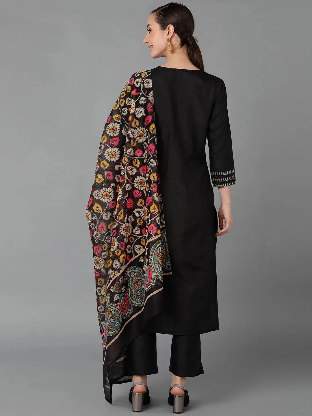 Ahika Women Silk Blend Yoke Design Kurta-PKSKD1701_XS