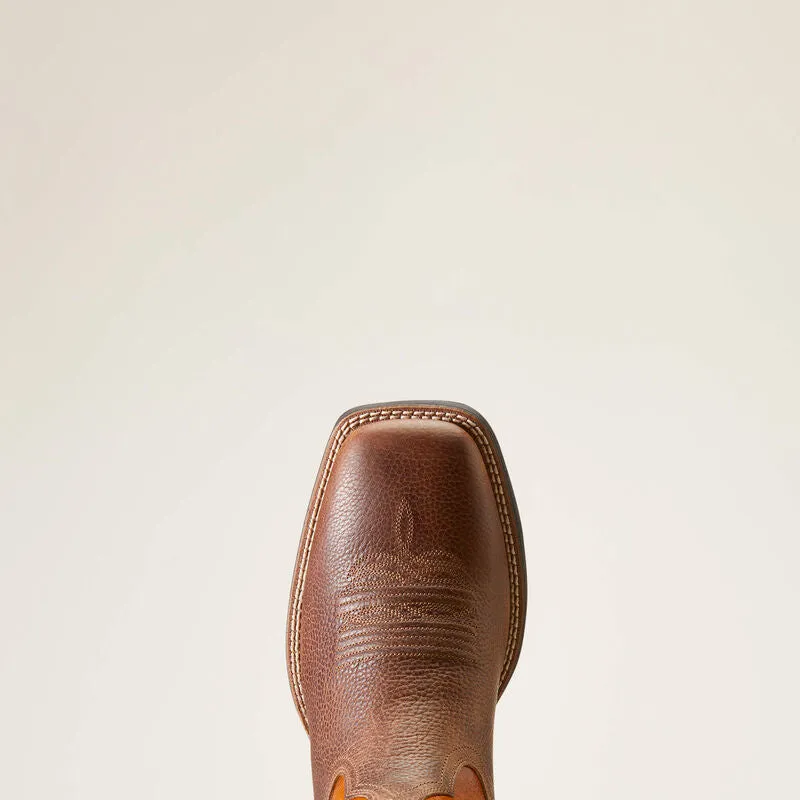 ARIAT MENS STEADFAST WESTERN BOOTS | Western Brown / Fall Orange