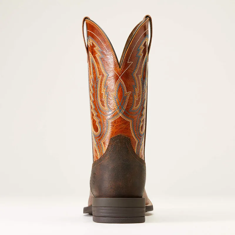 ARIAT MENS STEADFAST WESTERN BOOTS | Western Brown / Fall Orange