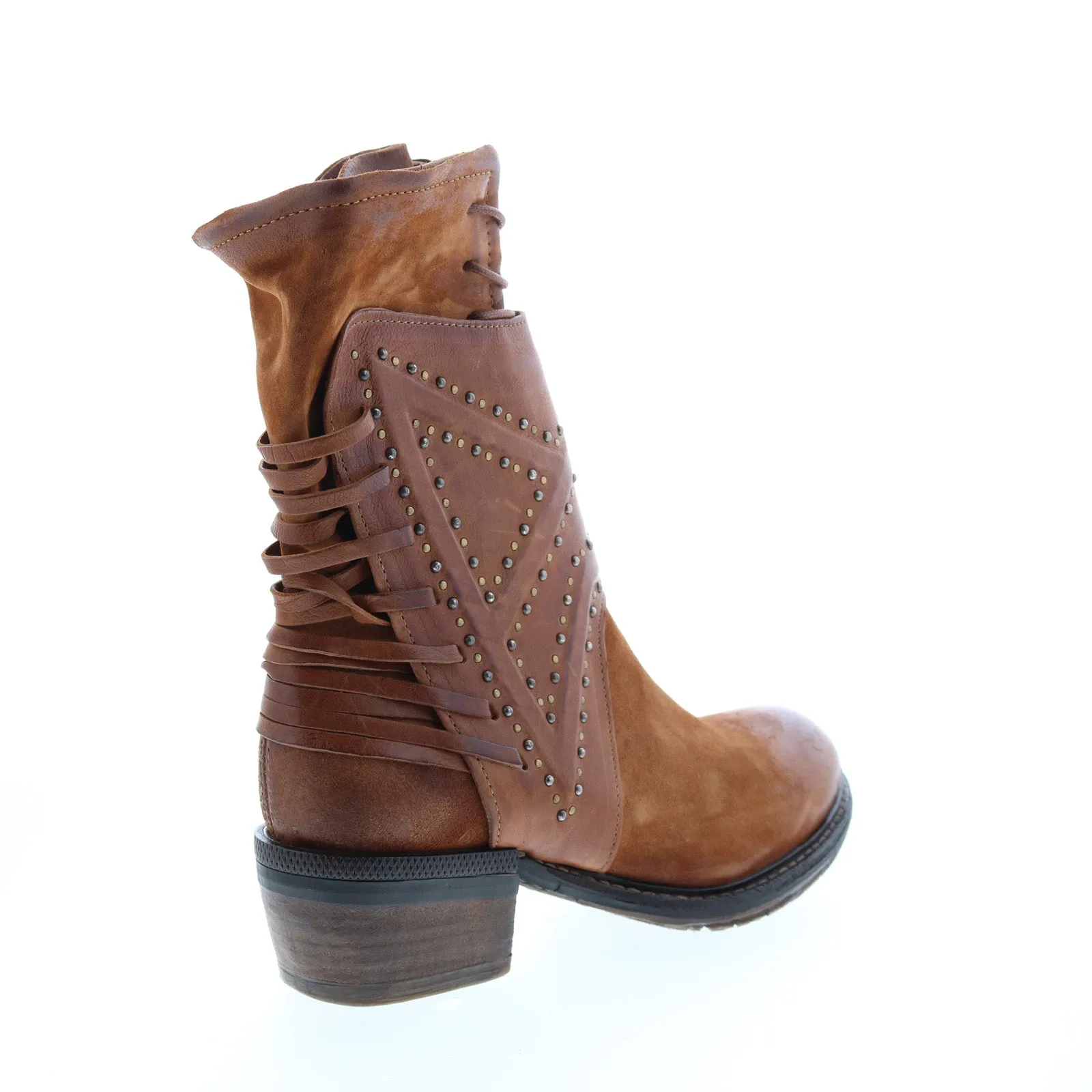A.S. 98 Callhoun A22208-101 Womens Brown Leather Zipper Casual Dress Boots