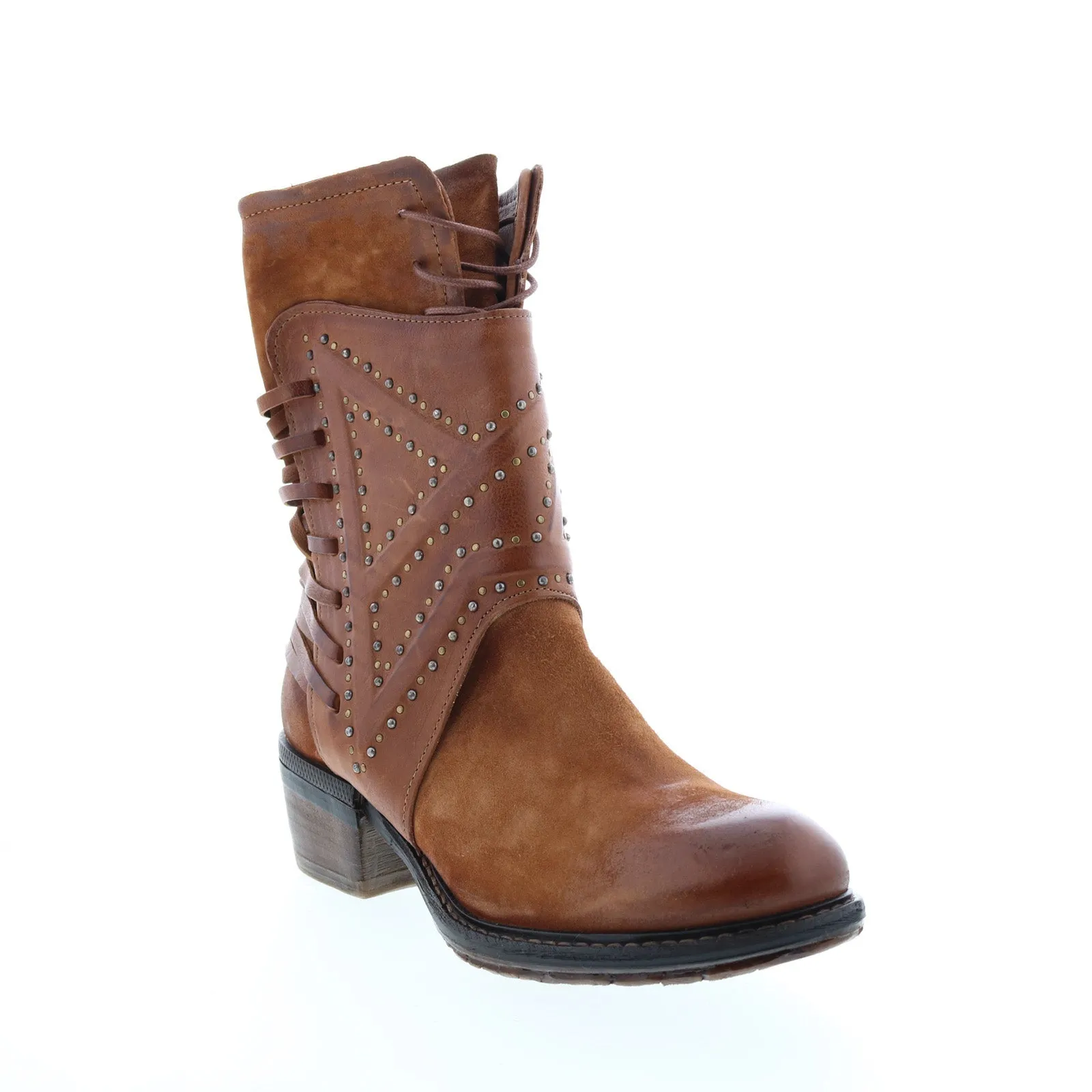 A.S. 98 Callhoun A22208-101 Womens Brown Leather Zipper Casual Dress Boots