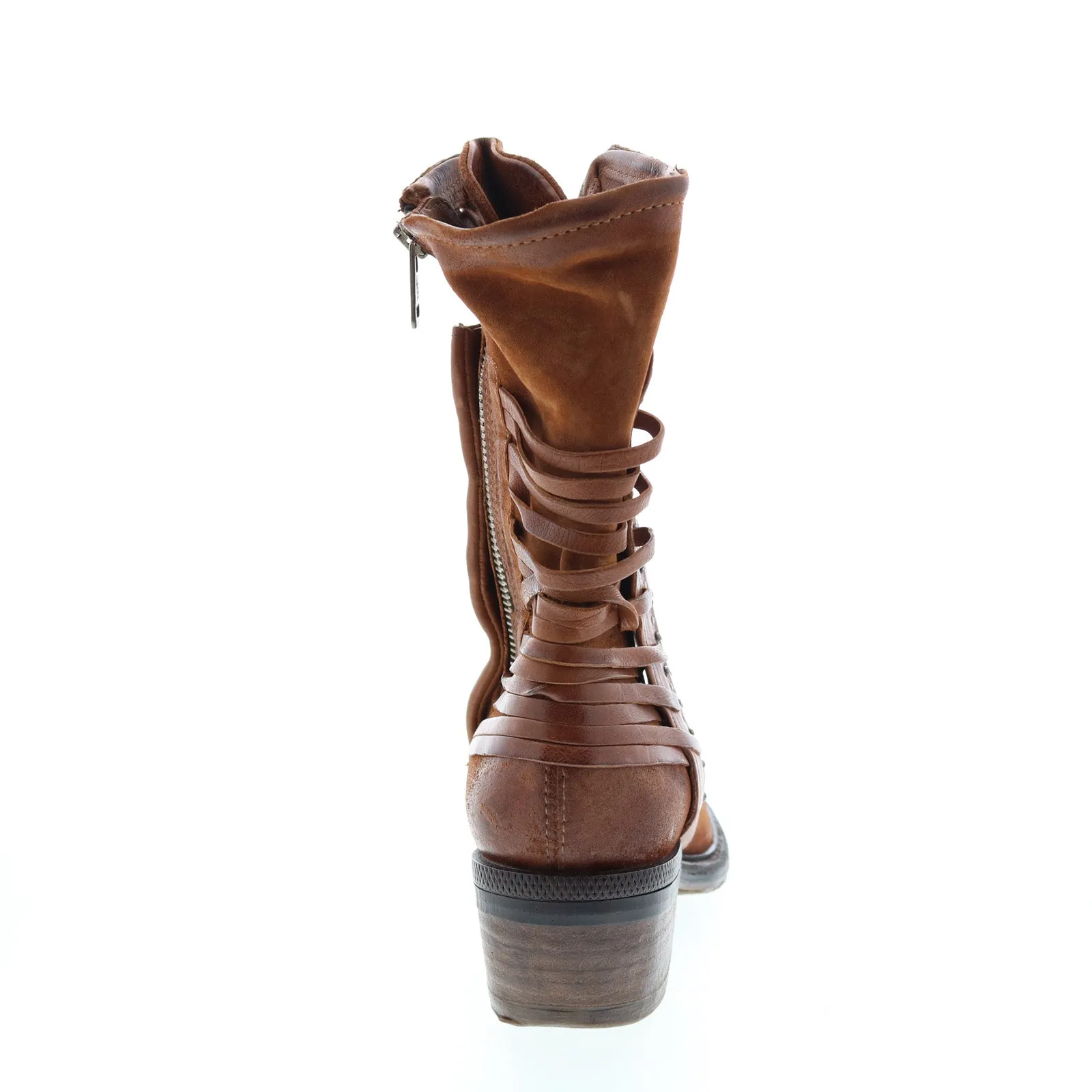 A.S. 98 Callhoun A22208-101 Womens Brown Leather Zipper Casual Dress Boots