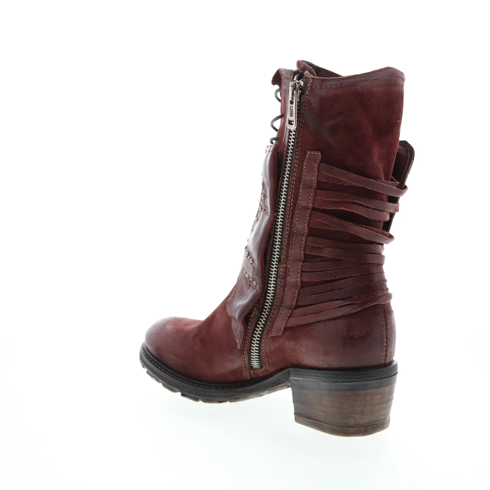 A.S. 98 Callhoun A22208-101 Womens Burgundy Leather Casual Dress Boots