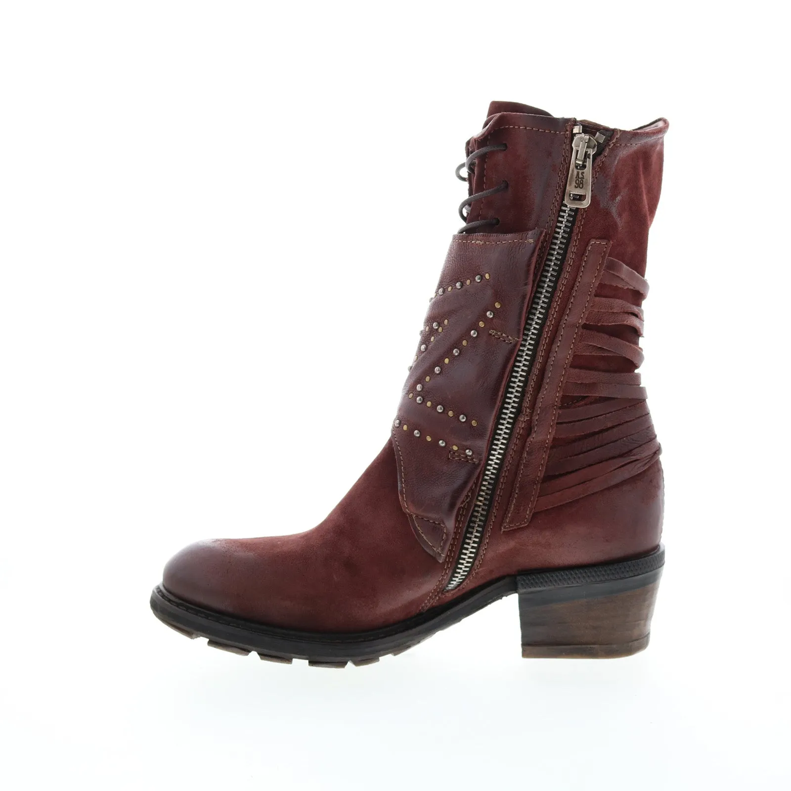 A.S. 98 Callhoun A22208-101 Womens Burgundy Leather Casual Dress Boots