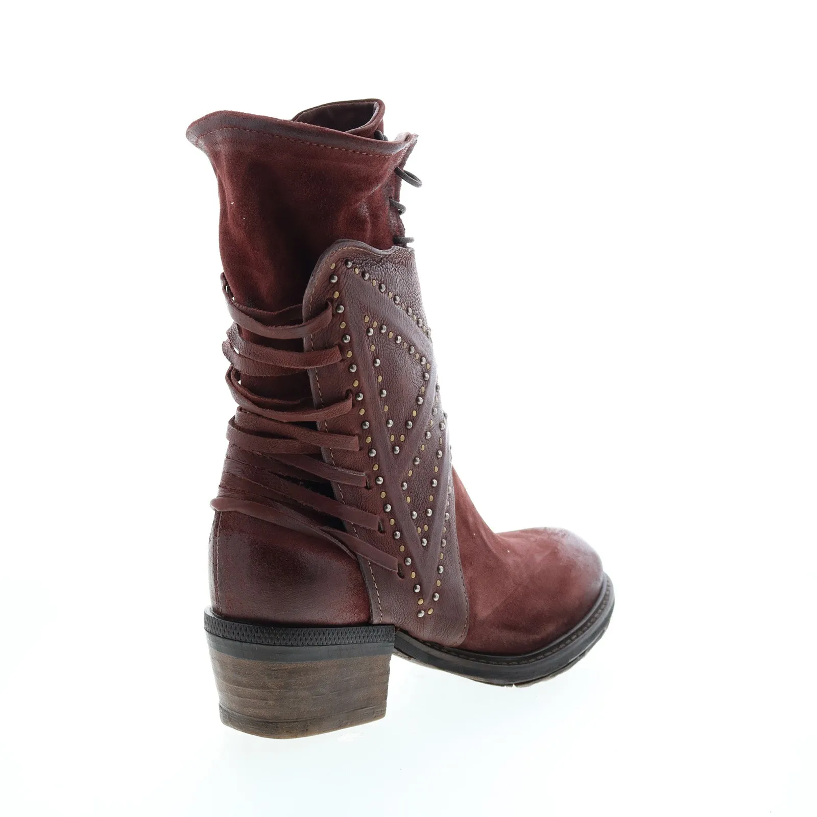 A.S. 98 Callhoun A22208-101 Womens Burgundy Leather Casual Dress Boots