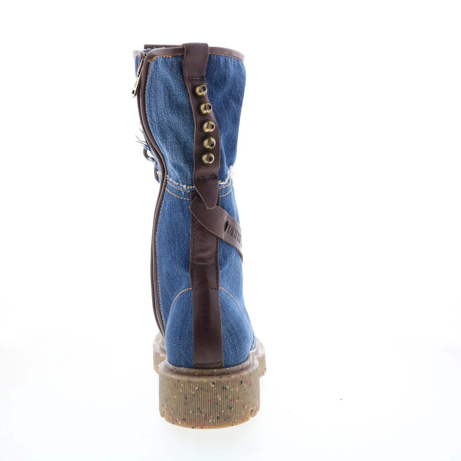 A.S. 98 Cambert Womens Blue Leather Lace Up Casual Dress Boots