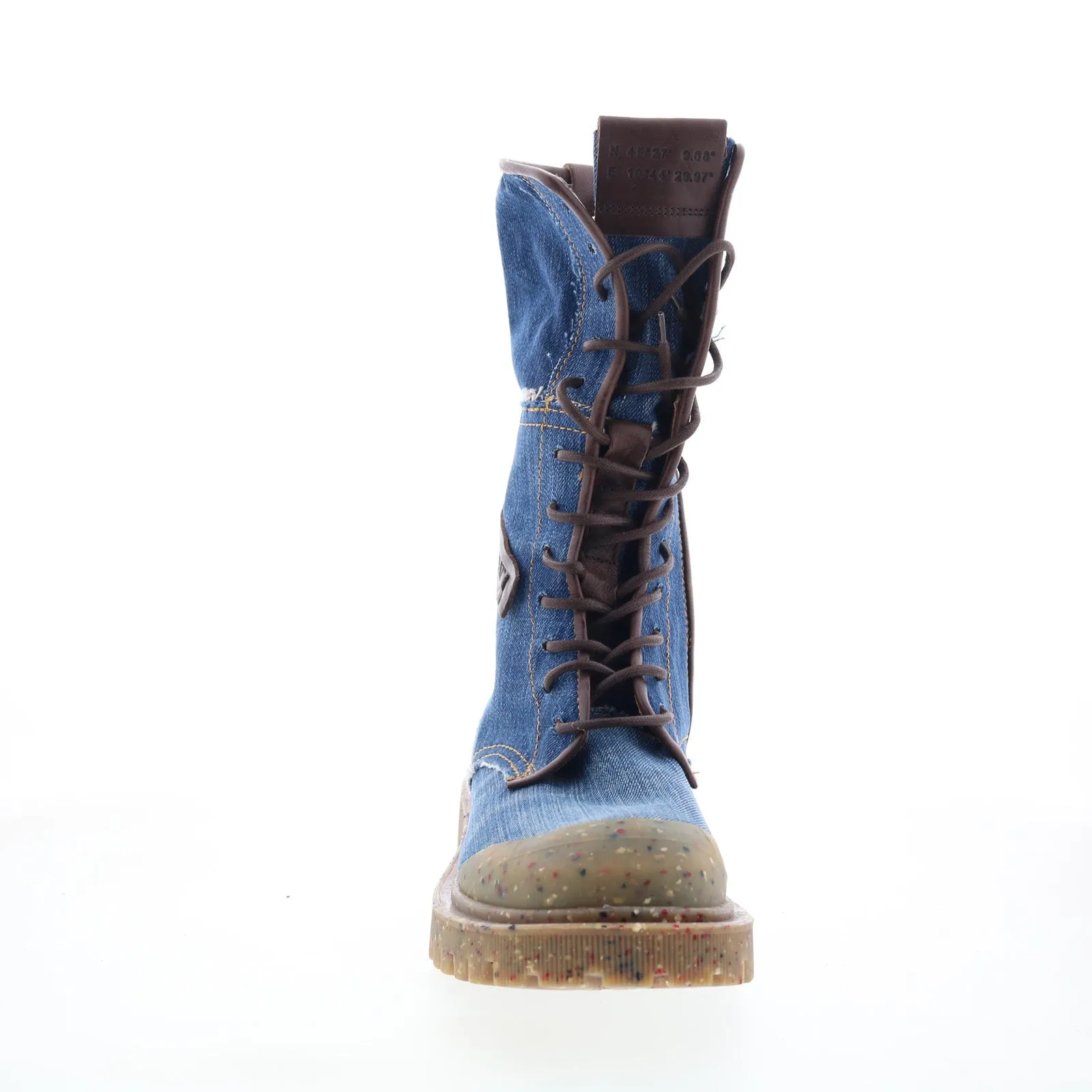 A.S. 98 Cambert Womens Blue Leather Lace Up Casual Dress Boots