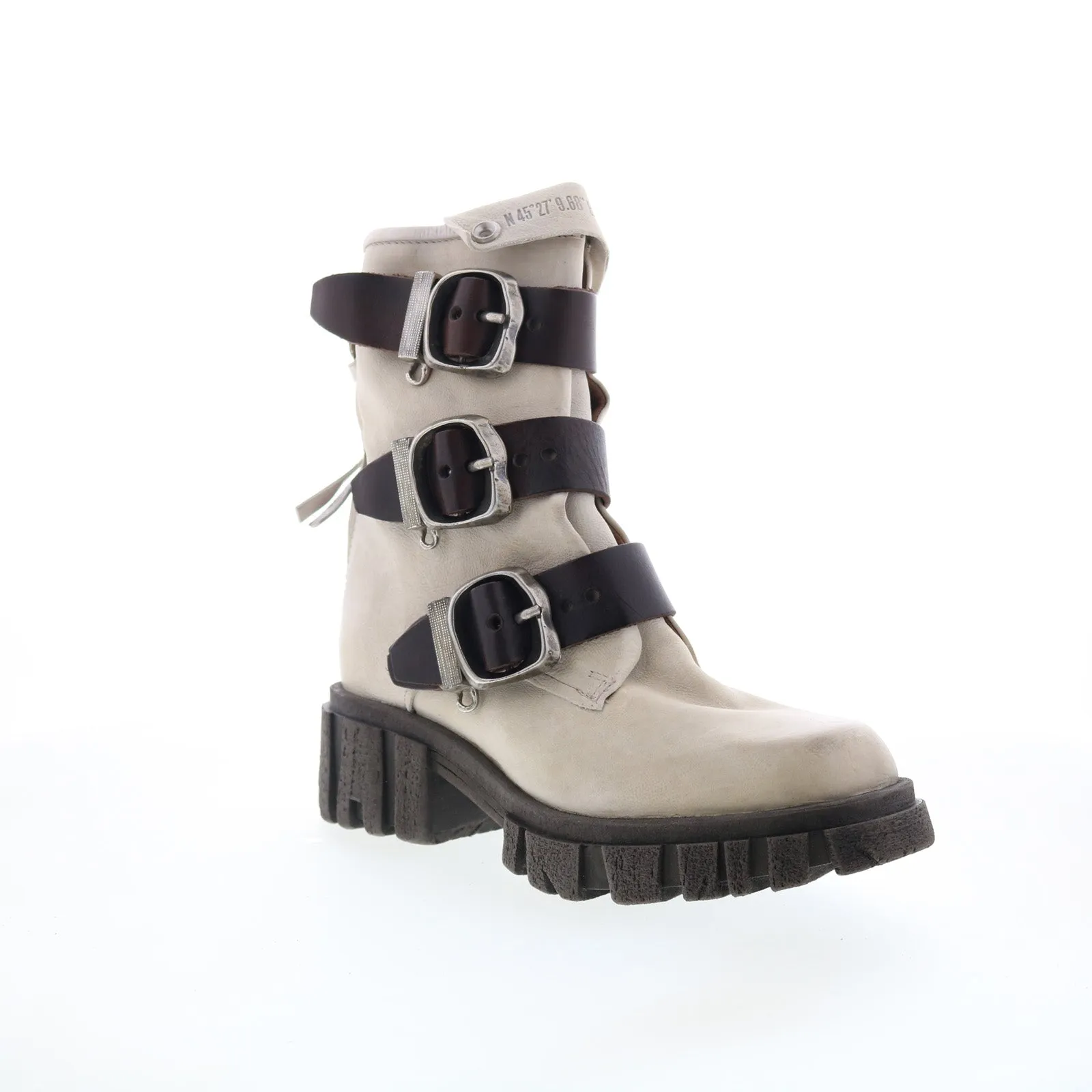 A.S. 98 Hamish Womens Gray Leather Zipper Casual Dress Boots