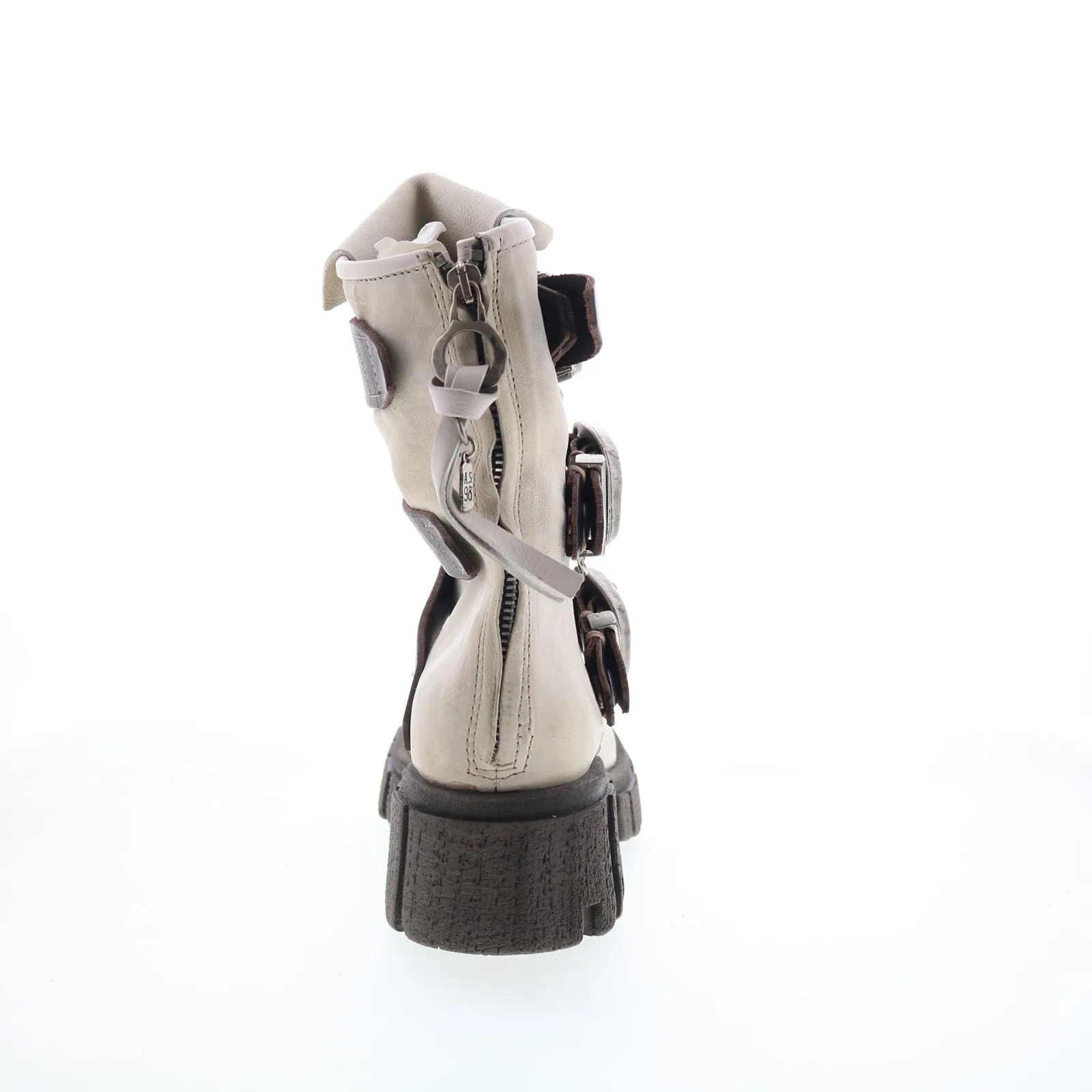 A.S. 98 Hamish Womens Gray Leather Zipper Casual Dress Boots