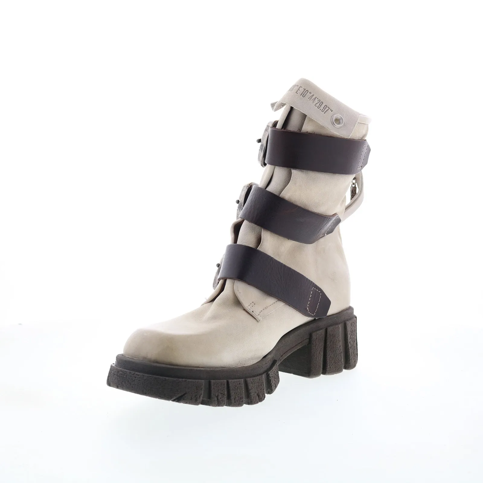 A.S. 98 Hamish Womens Gray Leather Zipper Casual Dress Boots