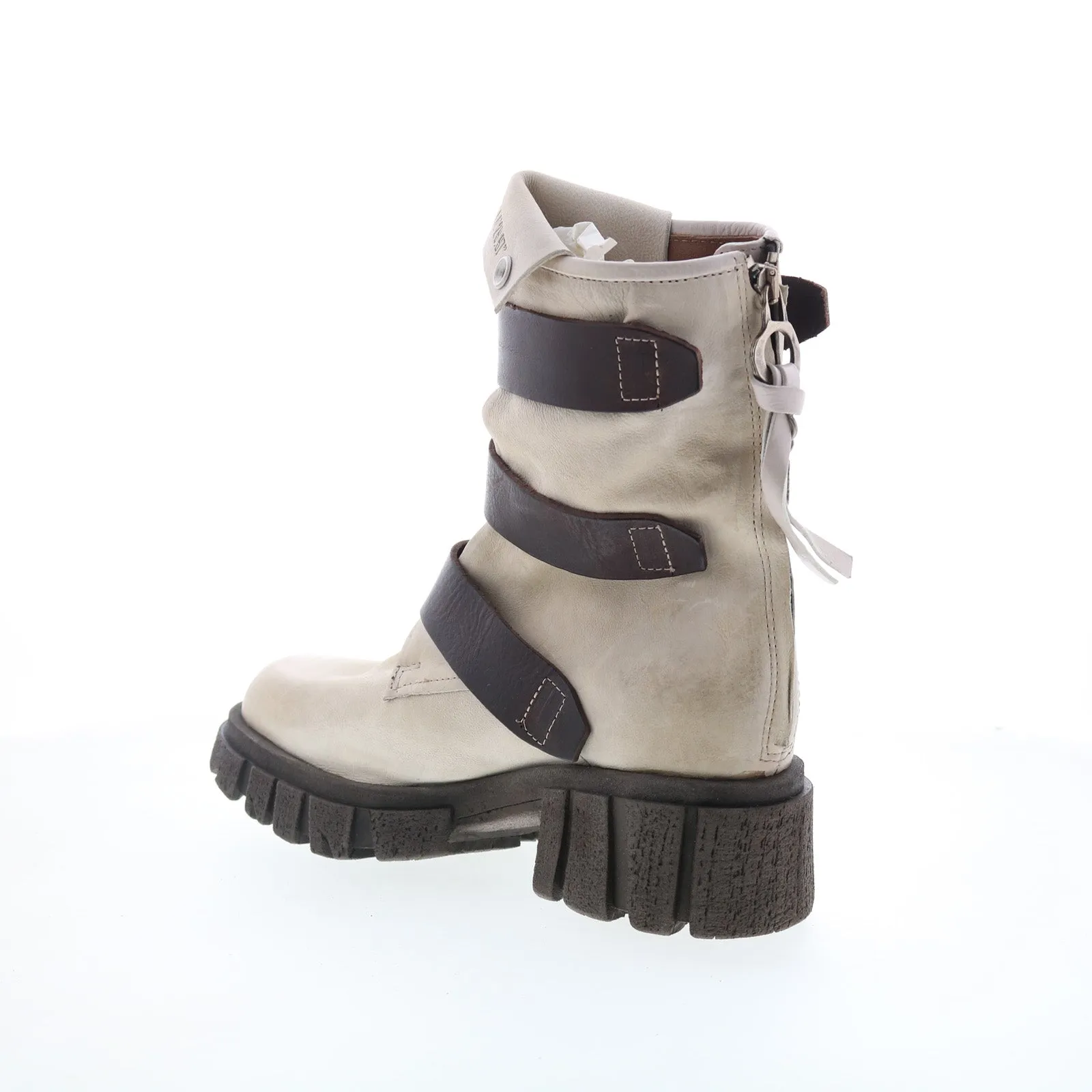 A.S. 98 Hamish Womens Gray Leather Zipper Casual Dress Boots