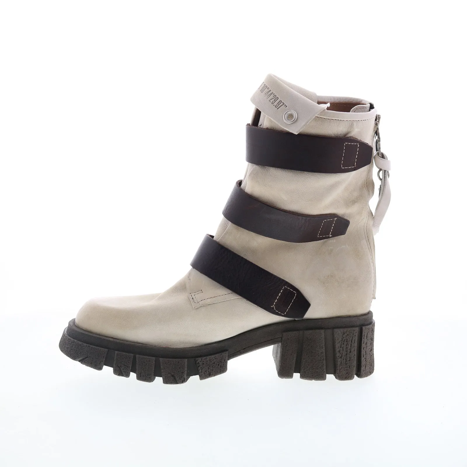 A.S. 98 Hamish Womens Gray Leather Zipper Casual Dress Boots