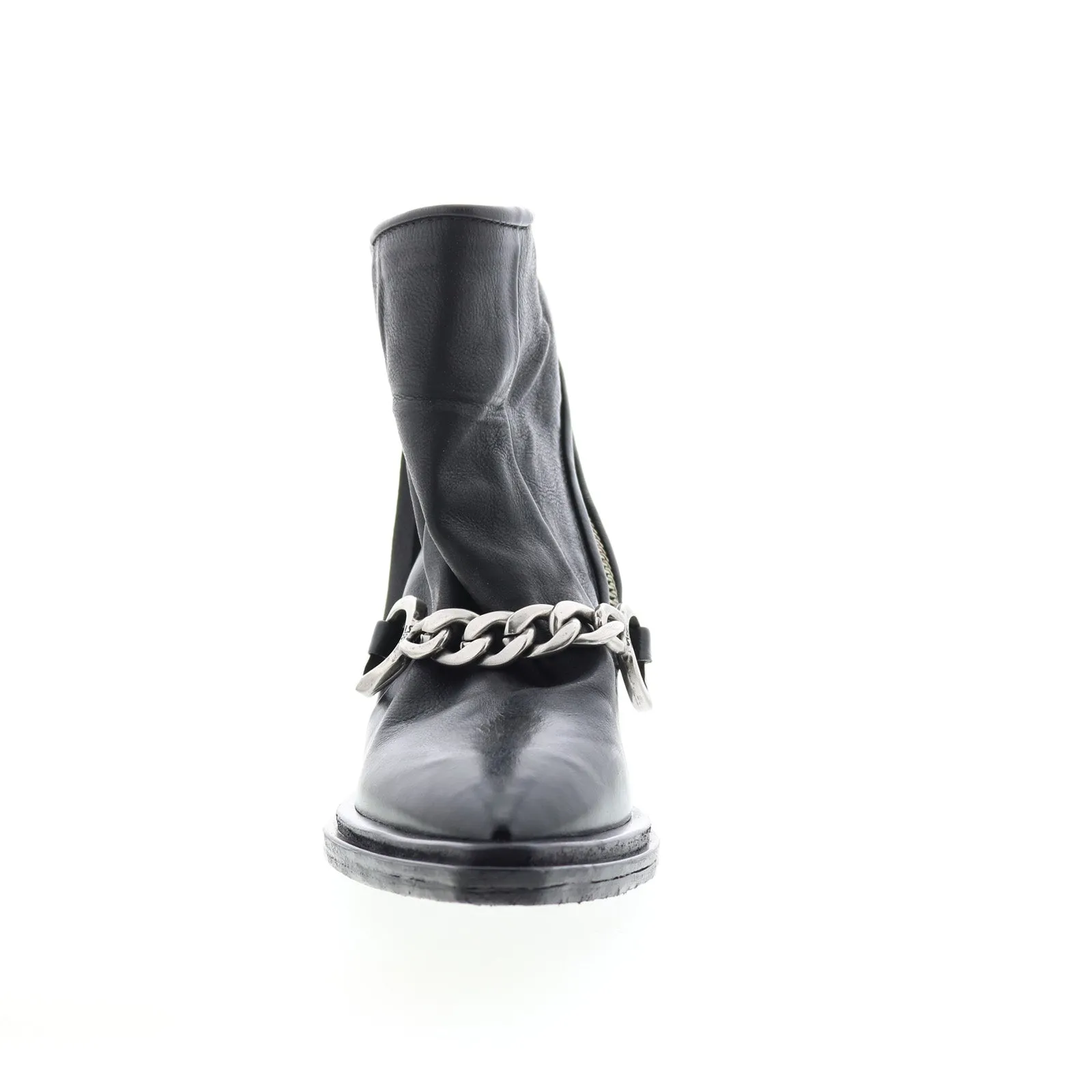 A.S. 98 Issla A55204-201 Womens Black Leather Zipper Casual Dress Boots
