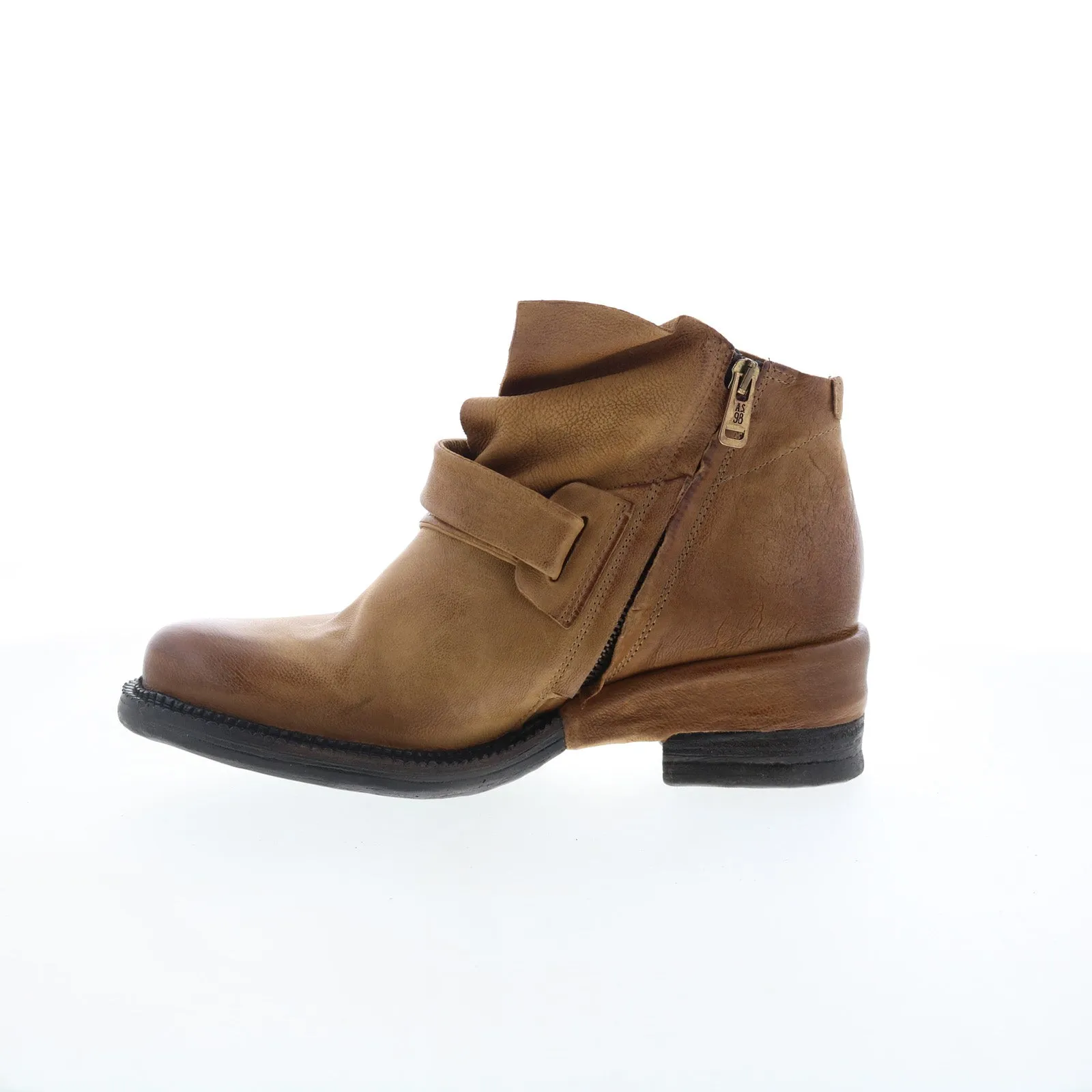 A.S. 98 Martina Womens Brown Leather Zipper Casual Dress Boots