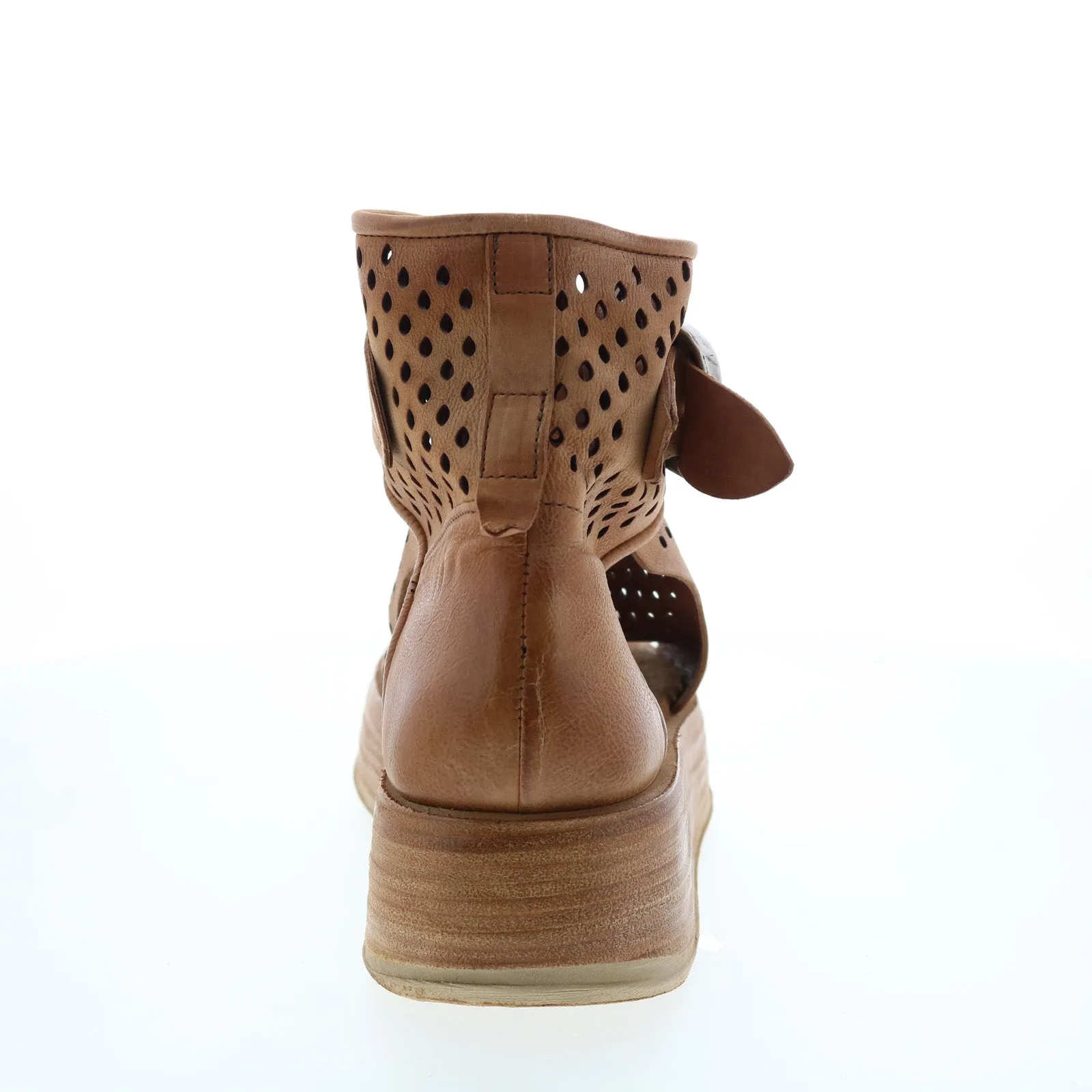 A.S. 98 Prentice A78003-101 Womens Brown Leather Sandals Wedges Shoes