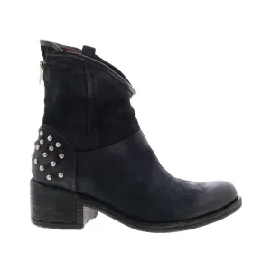 A.S.98 Orrin 548204-301 Womens Black Leather Zipper Casual Dress Boots
