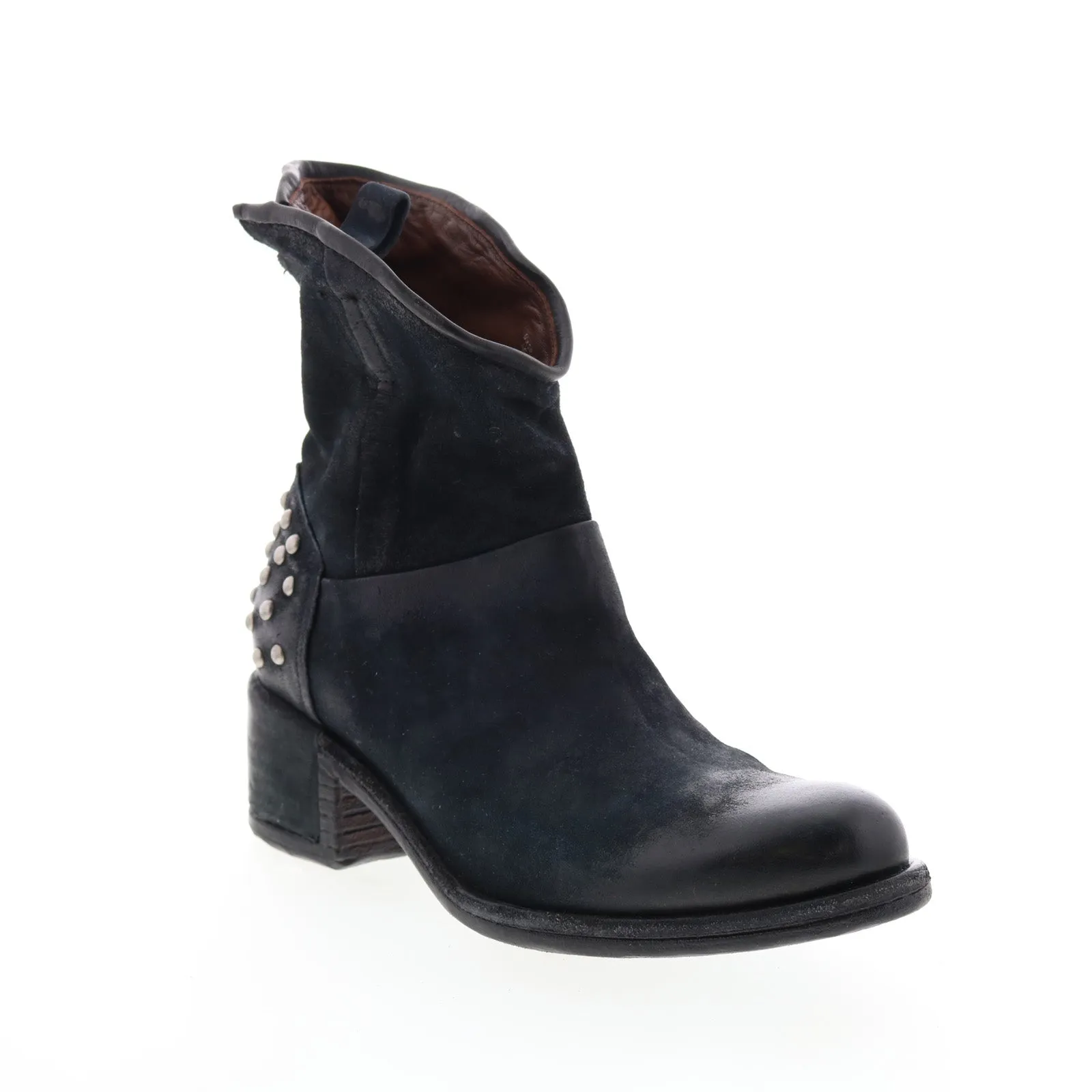 A.S.98 Orrin 548204-301 Womens Black Leather Zipper Casual Dress Boots