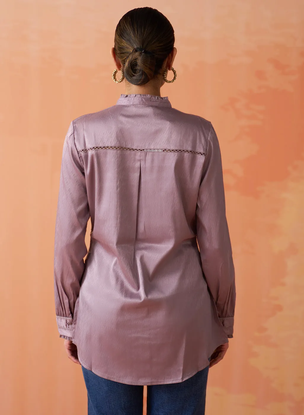 Avani Lavender Monochrome Shirt for Women