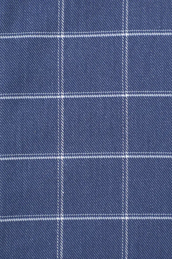 Blue Windowpane Check Casual Shirt
