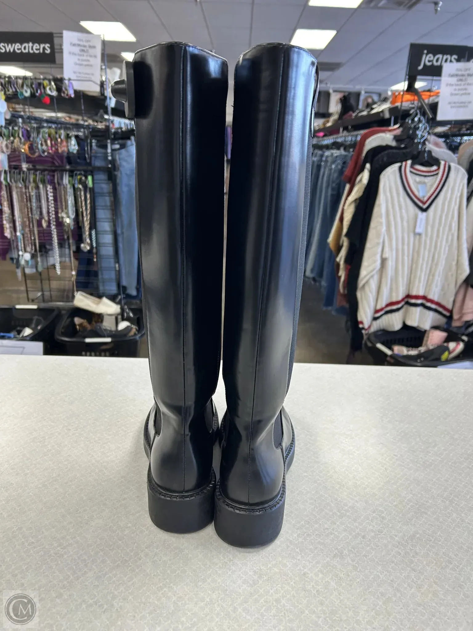 Boots Knee Flats By H&m In Black, Size: 8.5