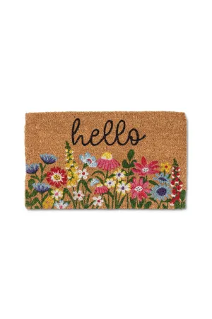 Bright Floral Hello Doormat