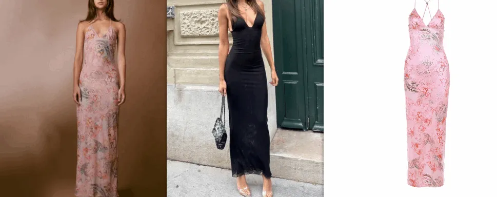 Butterfly Back Floral Halter Maxi Dress