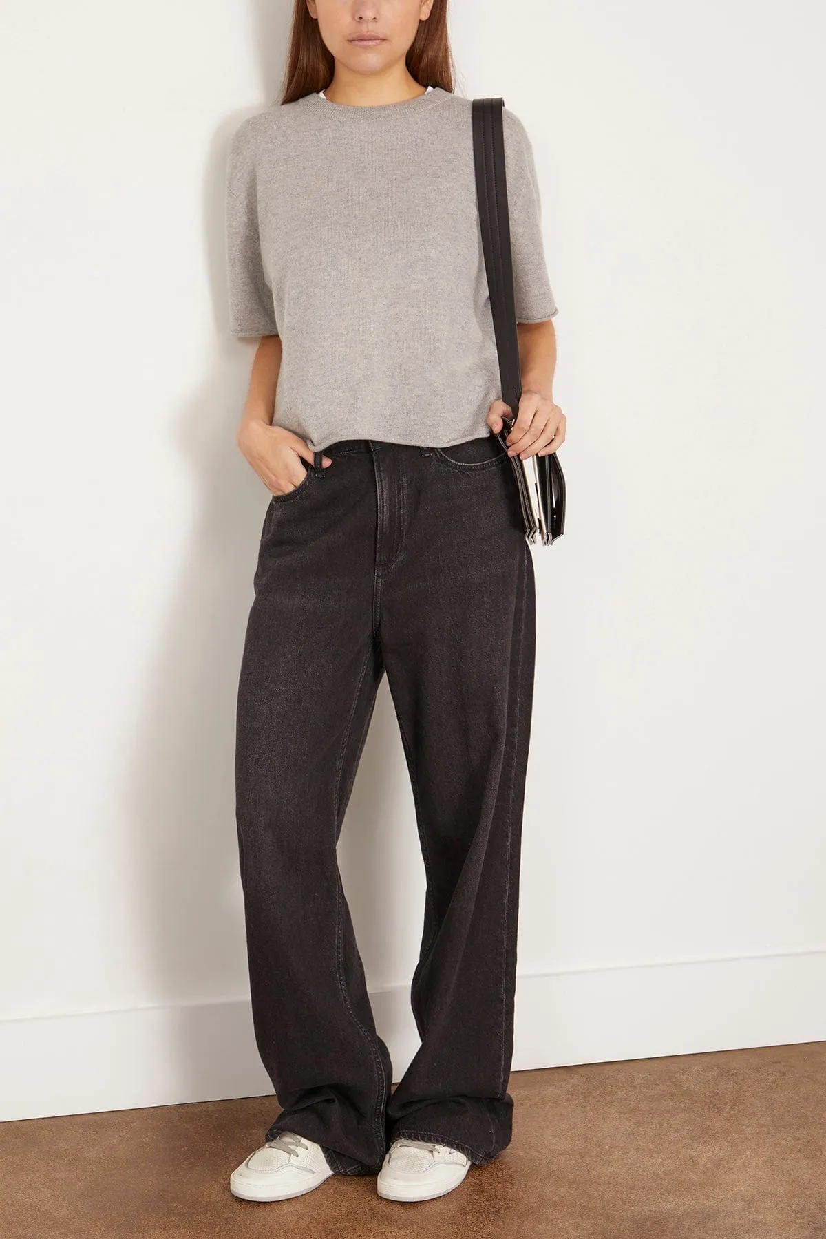 Cila Cashmere T-Shirt in Dove Grey