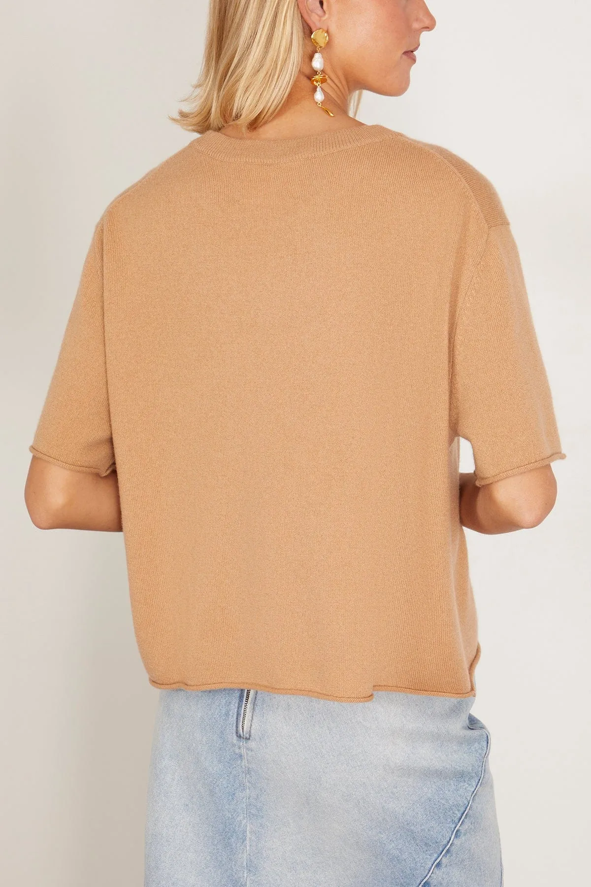 Cila Cashmere T-Shirt in Savannah