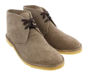 DANIELA FARGION Taupe Suede Leather Derby Shoes-
