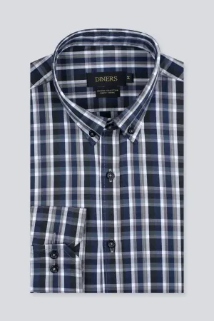 Dark Grey Shepherd Check Casual Shirt