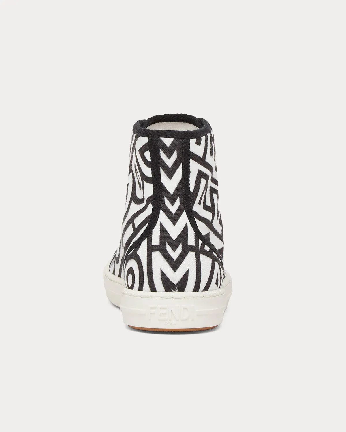 Domino Two-Tone Canvas White / Black High Top Sneakers