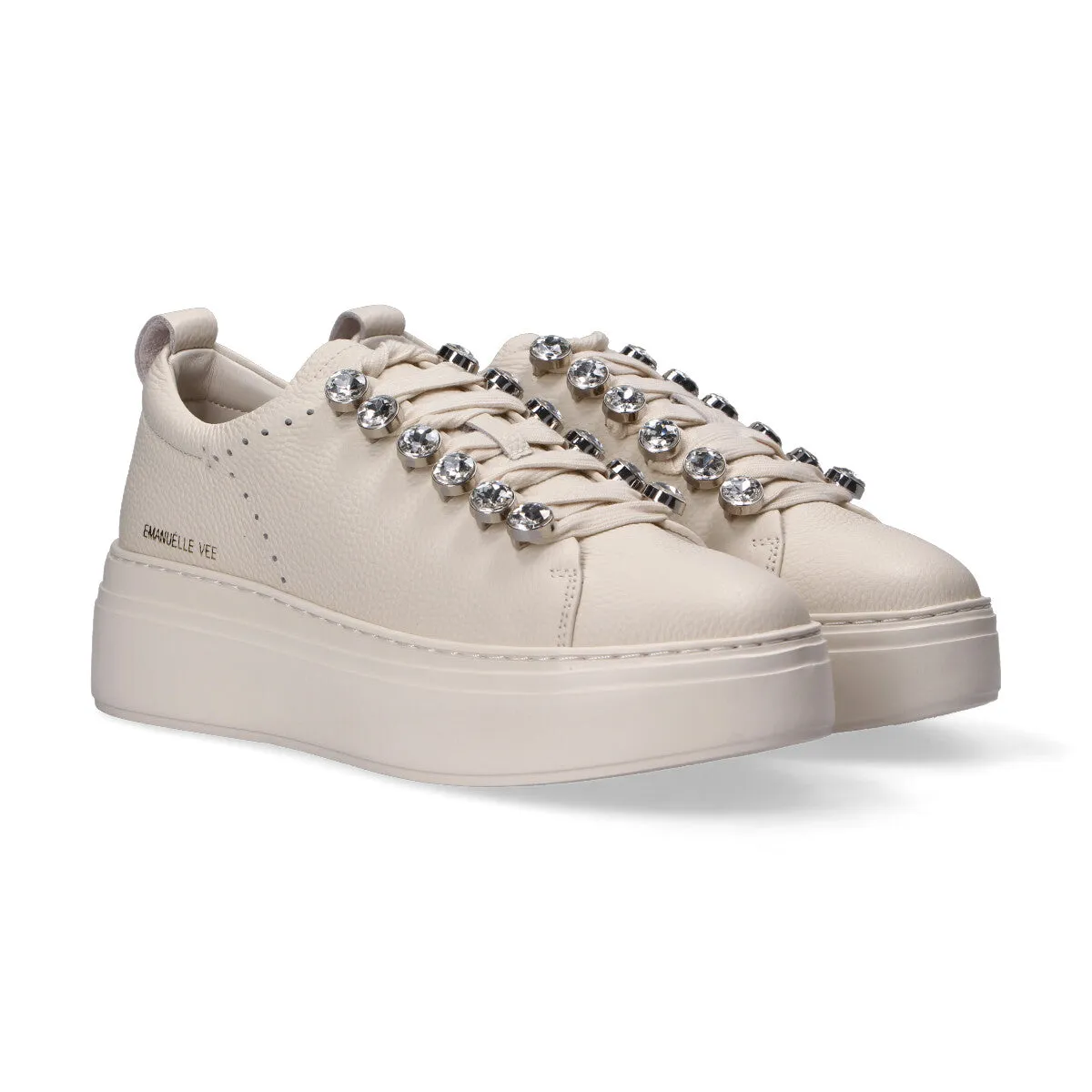 Emanuelle Vee sneaker Bice pelle panna