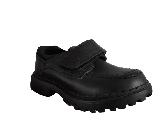 F&F Black Sturdy Boys School Shoes