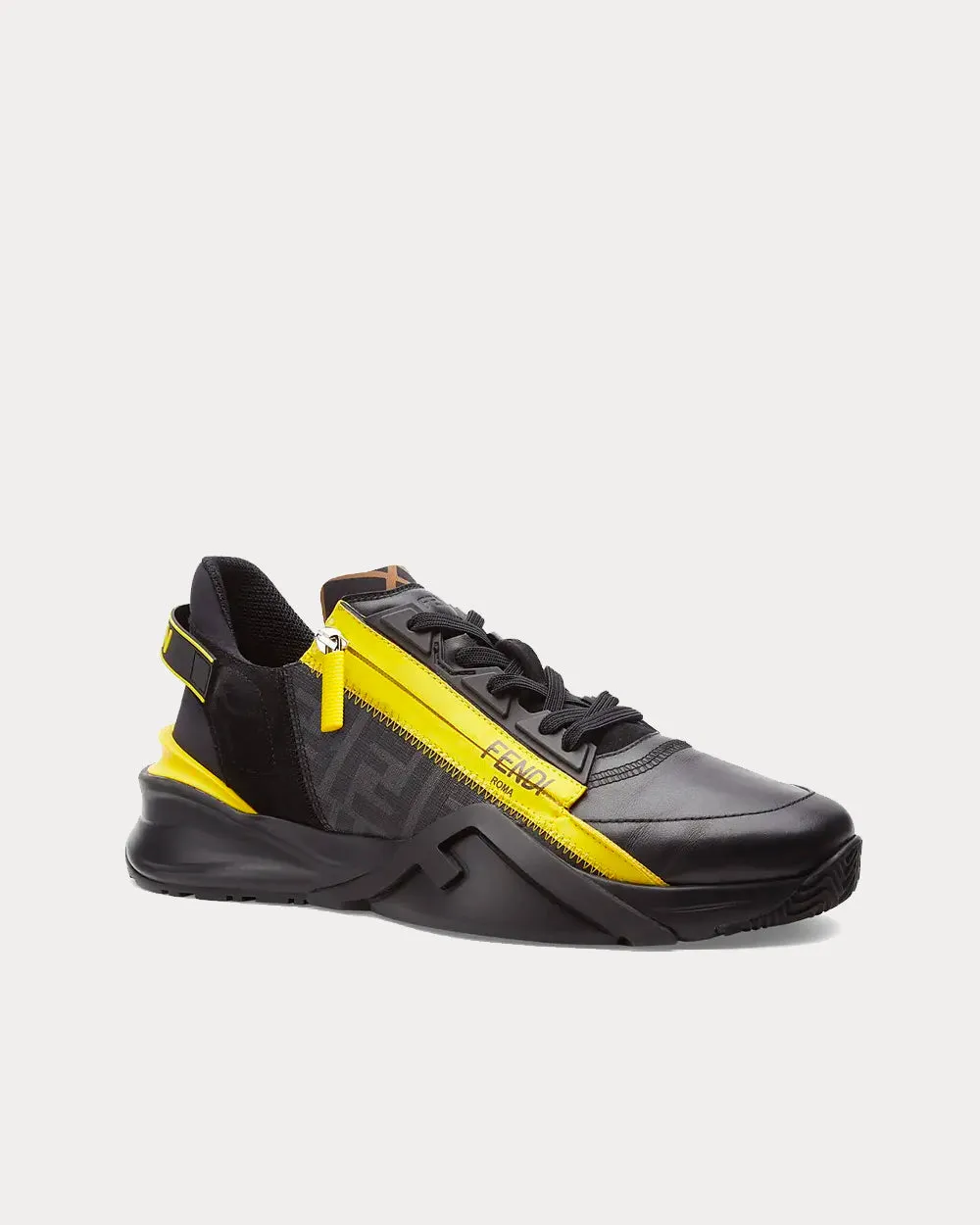 Flow Leather Black Low Top Sneakers