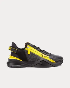 Flow Leather Black Low Top Sneakers