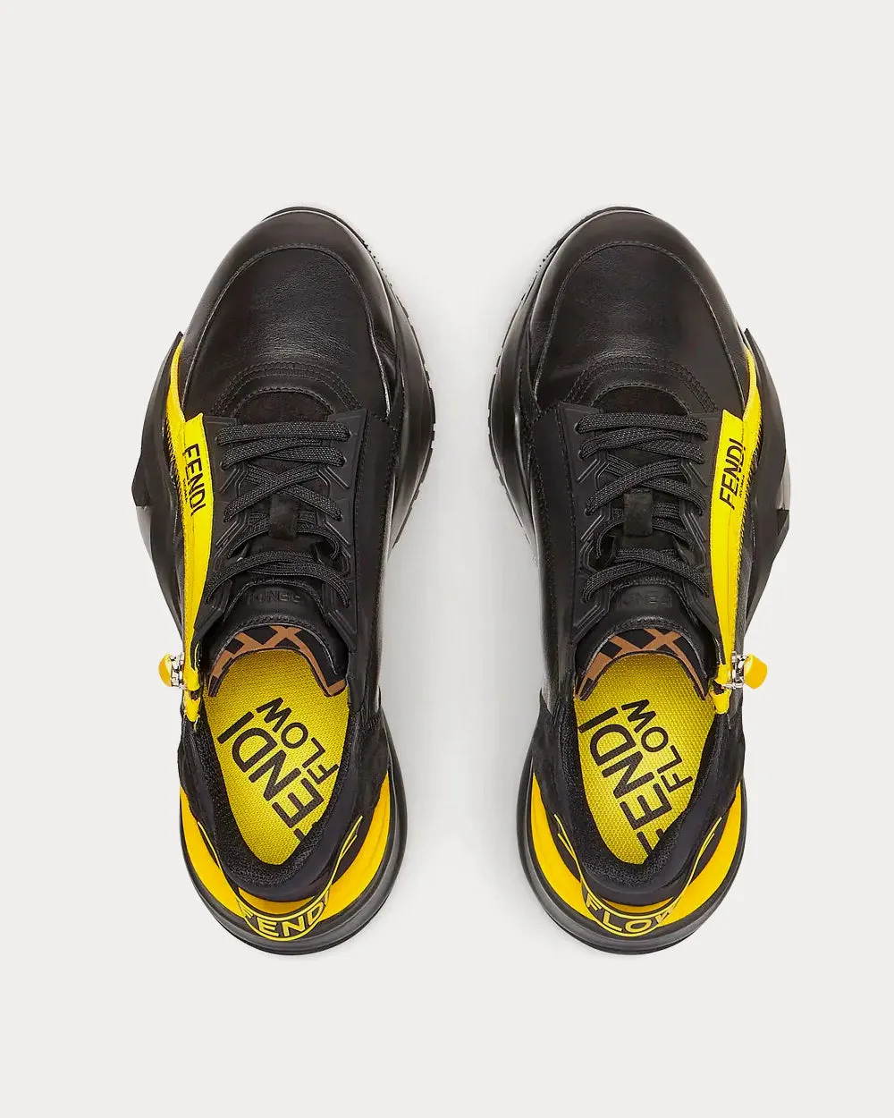 Flow Leather Black Low Top Sneakers