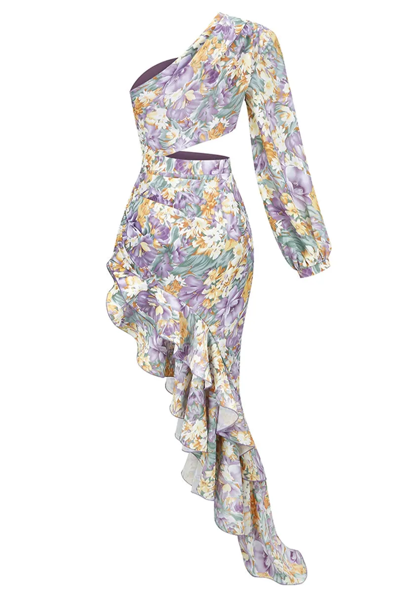 Hanna Tropical Graceful Print Maxi Dress
