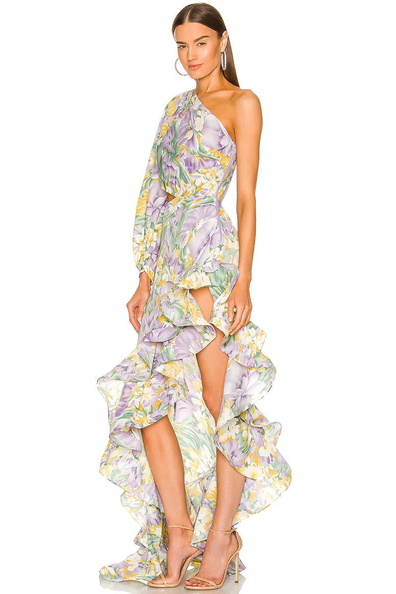 Hanna Tropical Graceful Print Maxi Dress
