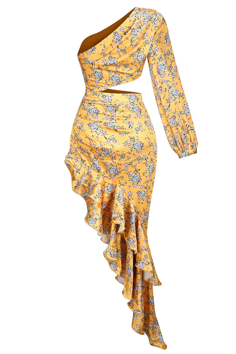 Hanna Tropical Graceful Print Maxi Dress