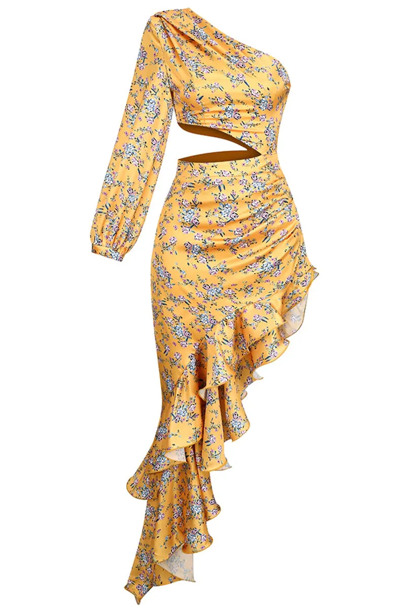 Hanna Tropical Graceful Print Maxi Dress