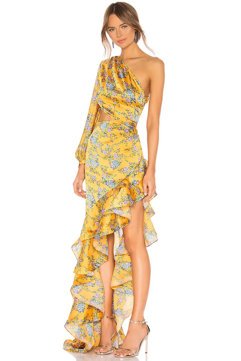 Hanna Tropical Graceful Print Maxi Dress