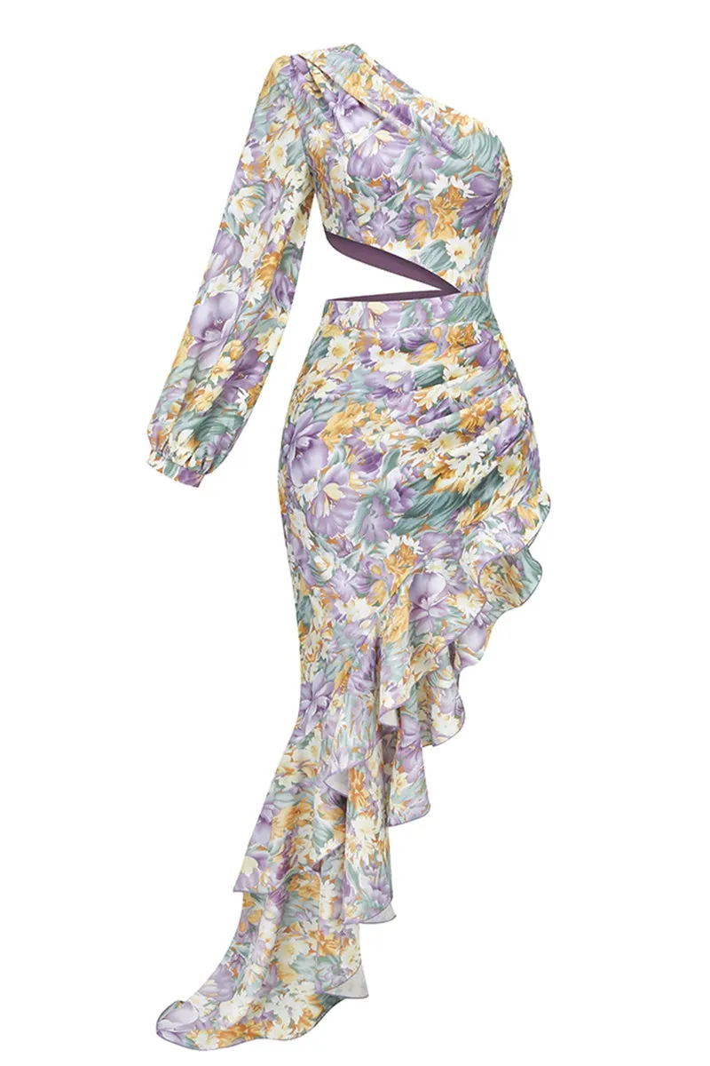 Hanna Tropical Graceful Print Maxi Dress