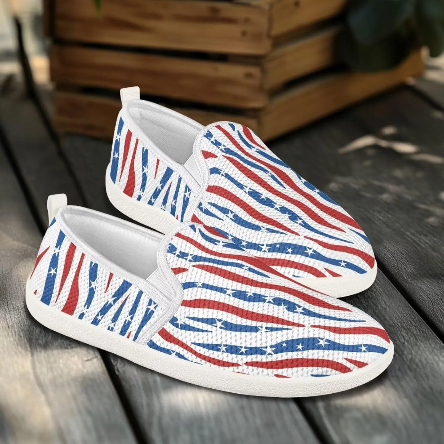 Jeiento Animal Print Casual Shoes for Women Anti-Skid Slip-On Loafers Breathable Walking Shoes