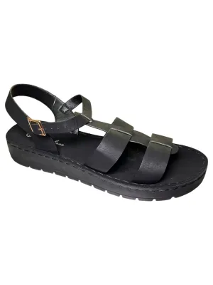 Ladies Stitched Rugged Grip-Sole Sandals (Only Size 43/12)