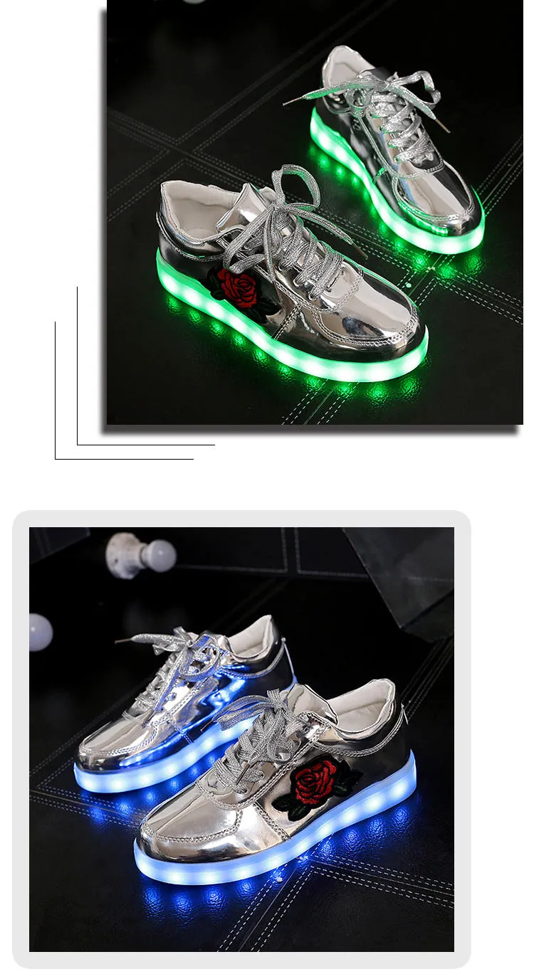 On a Silver Platter LED Sneakers (ages 5 -16 years)