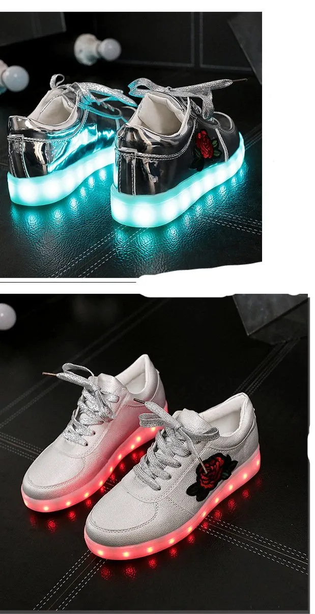 On a Silver Platter LED Sneakers (ages 5 -16 years)