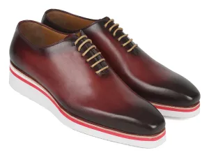 Paul Parkman Men's Smart Casual Wholecut Oxfords Bordeaux